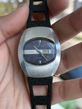 1970’s Rare Zenith Defy Space Man Swiss Retro Vintage Afp Cal 405